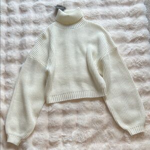 Zaful Cream Turtleneck Sweater